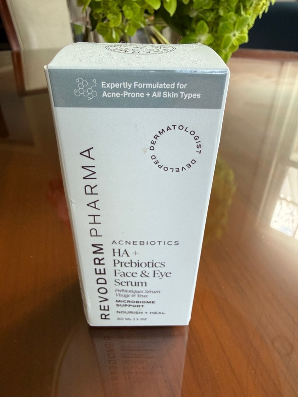 HA+ Prebiotics Face & Eye Serum — White